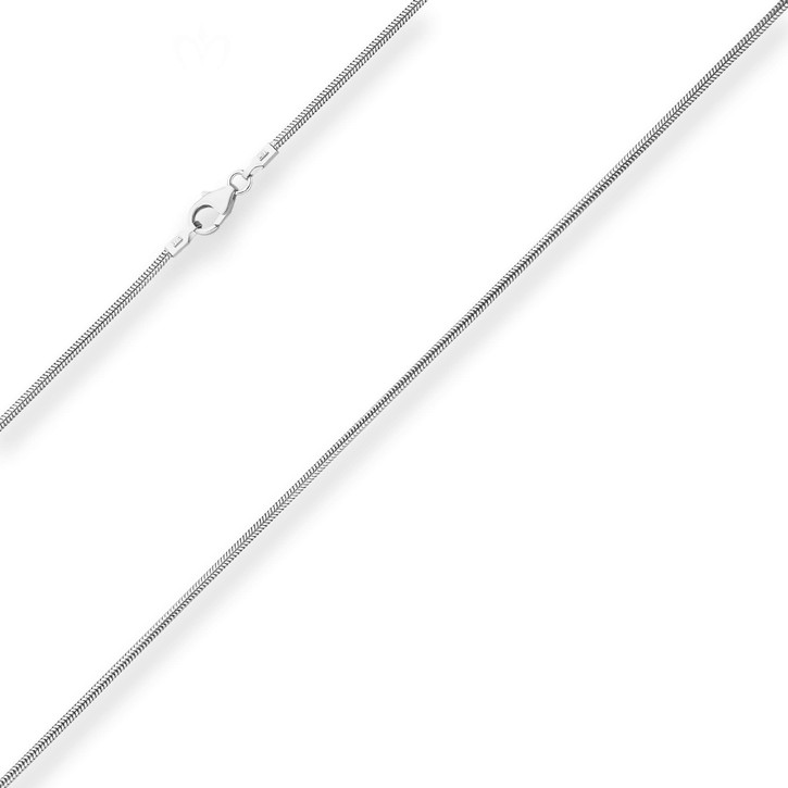 1.4mm Schlangenkette aus 925 Silber 50cm