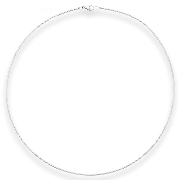 1.2mm Halsreif Tondakette Omegareif aus 925 Silber 40cm