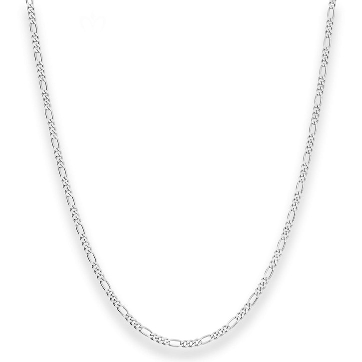 2.2mm Figarokette diamantiert aus 925 Silber 50cm