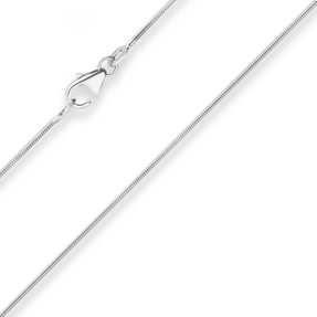 0,9mm Schlangenkette Silberkette Collier Halskette aus 925 Silber 100cm