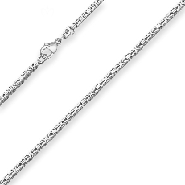 2.8mm Königskette aus 925 Silber 70cm