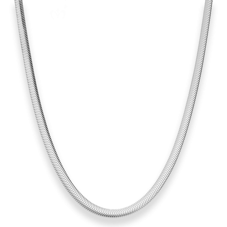 4.2mm Schlangenkette oval aus 925 Silber 42cm