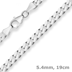5,4mm Armband Panzerkette Silberarmband Armschmuck aus 925 Silber 19cm