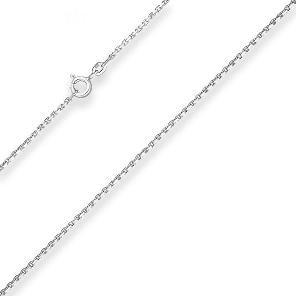 1.3mm Ankerkette diamantiert aus 925 Silber 60cm