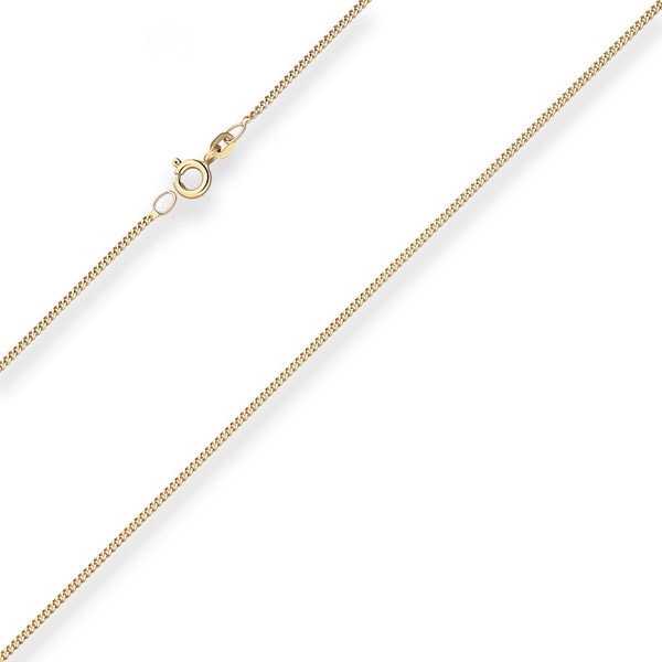 1.4mm Panzerkette aus 585 Gelbgold 70cm