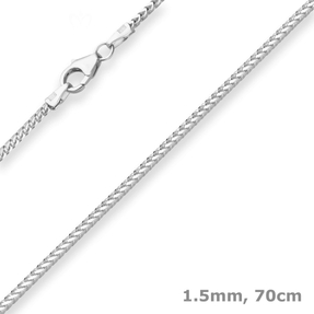 1,5mm Bingokette Silberkette Collier Halskette aus 925 Silber 70cm