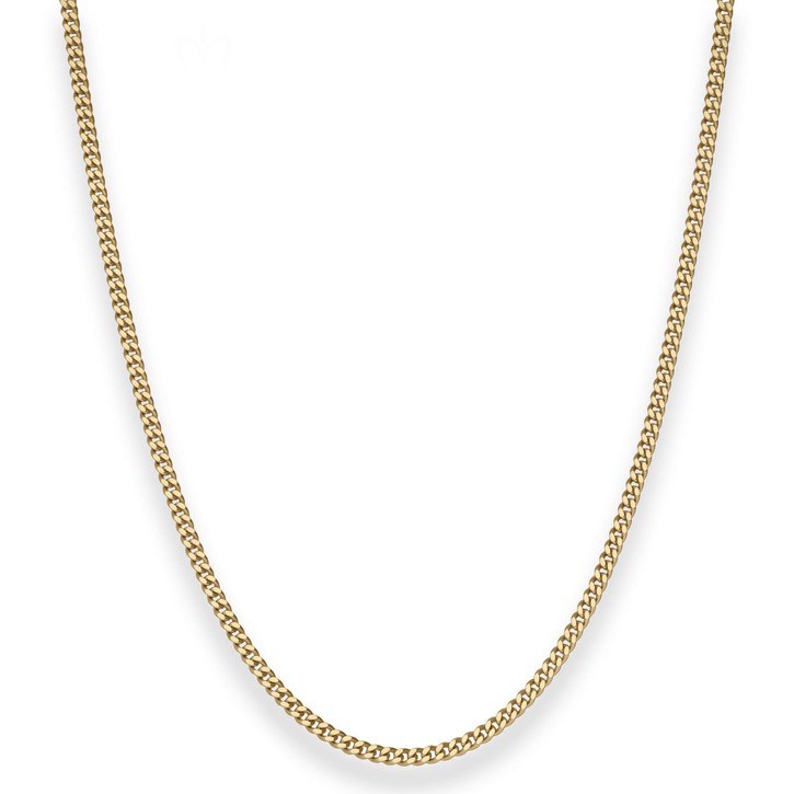 2.4mm Panzerkette aus 585 Gelbgold 55cm