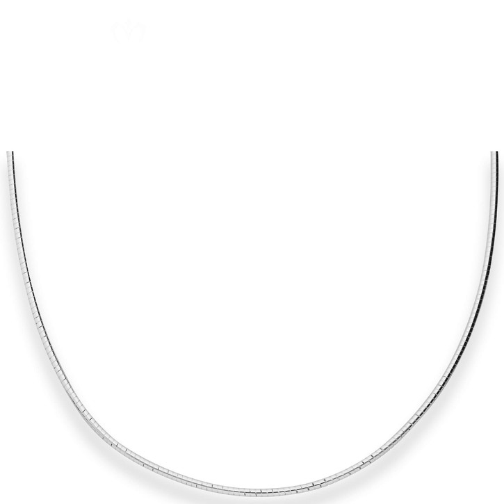 2mm Halsreif Omegakette Tondakette aus 925 Silber 45cm