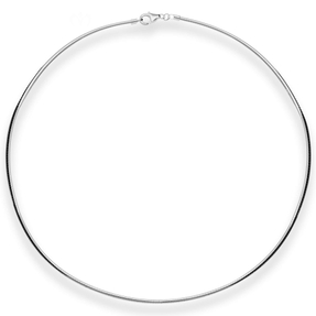 2mm Halsreif Halskette aus 925 Silber 45cm