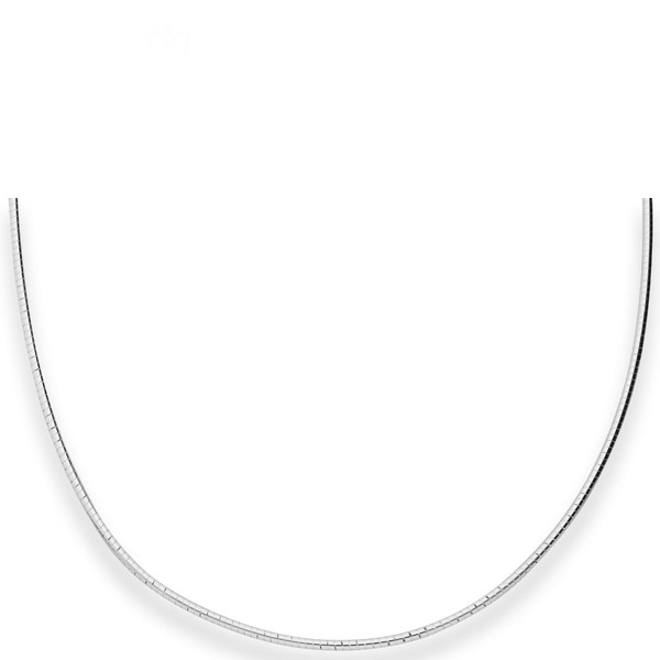 2mm Halsreif Omegakette Tondakette aus 925 Silber 45cm