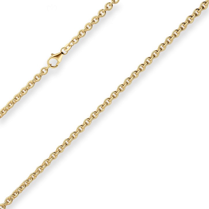 4mm Rund-Ankerkette aus 585 Gelbgold 70cm