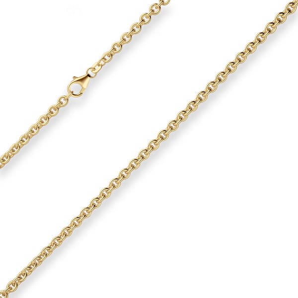 4mm Rund-Ankerkette aus 585 Gelbgold 70cm