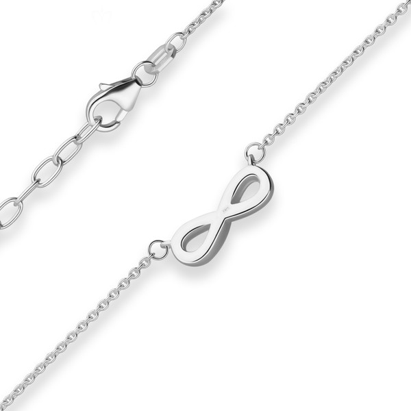 1.3mm Rund-Ankerkette Infinity aus 925 Silber 42cm