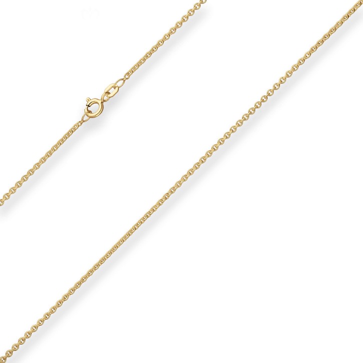 2mm Rund-Ankerkette aus 375 Gelbgold 42cm