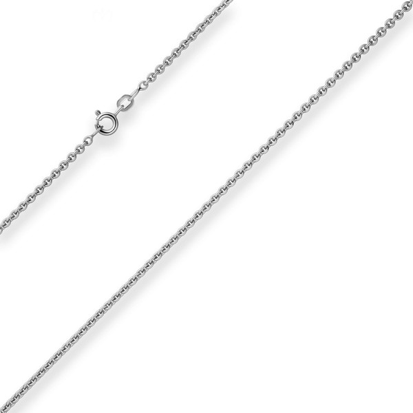 2.4mm Rund-Ankerkette aus 925 Silber rhodiniert 45cm