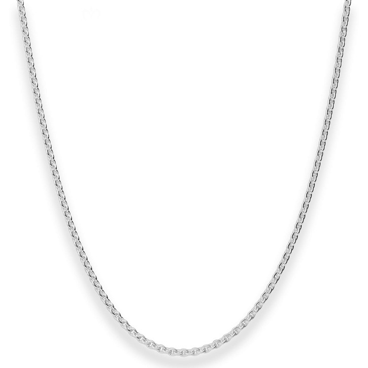 2.4mm Rund-Ankerkette aus 925 Silber 45cm