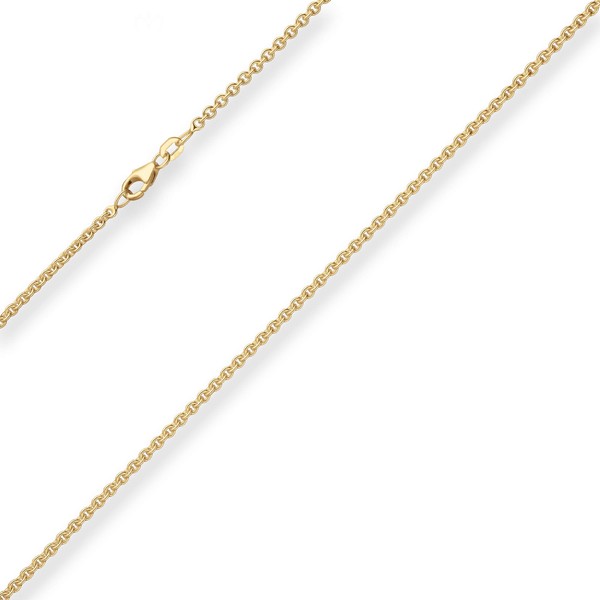 2.4mm Rund-Ankerkette aus 333 Gelbgold 50cm