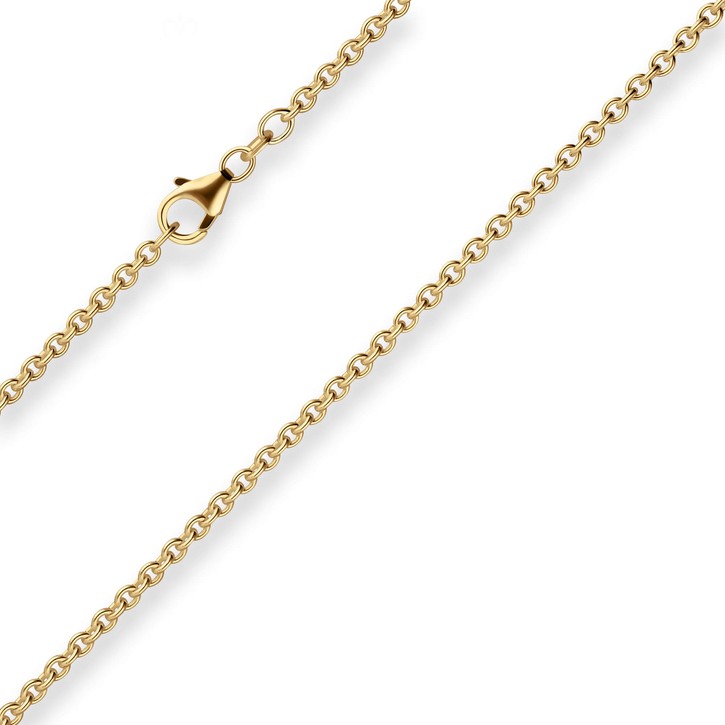 2.8mm Rund-Ankerkette aus 750 Gelbgold 50cm