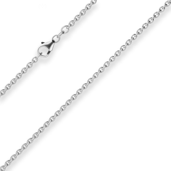 2.8mm Rund-Ankerkette aus 925 Silber 80cm