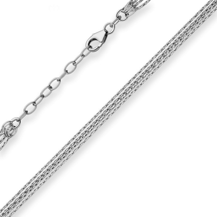 3.2mm Fantasiekette aus 925 Silber rhodiniert 42cm