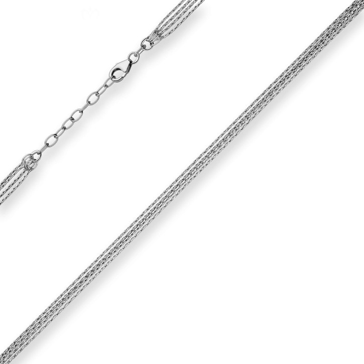 3.2mm Fantasiekette aus 925 Silber rhodiniert 42cm