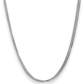 3,2mm Fantasiekette Silberkette Collier Halskette aus 925 Silber rhodiniert 42cm