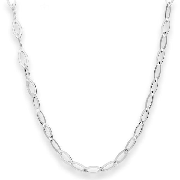 5.2mm Ankerkette weit Spitzoval aus 925 Silber 45cm