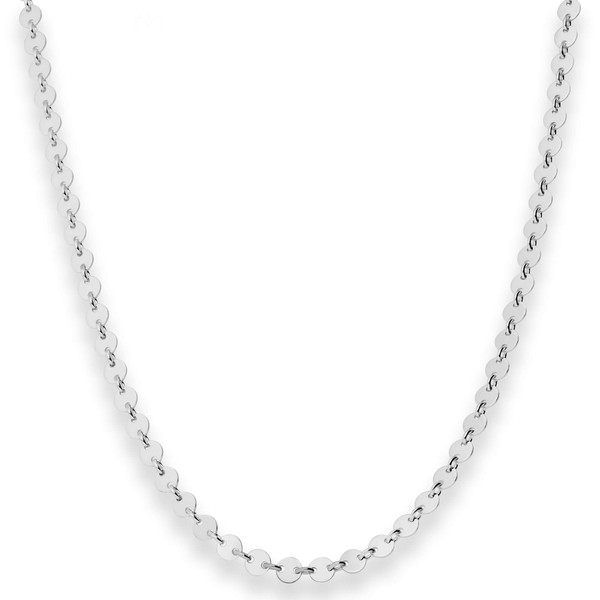 4mm Plattenkette aus 925 Silber rhodiniert 36cm
