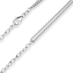 Fantasiekette Silberkette Collier Halskette aus 925 Silber 42cm