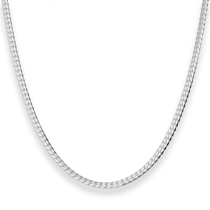 2.8mm Panzerkette oval aus 925 Silber 60cm