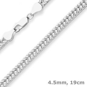 4,5mm Armband Fantasiekette Silberarmband Armschmuck aus 925 Silber 19cm