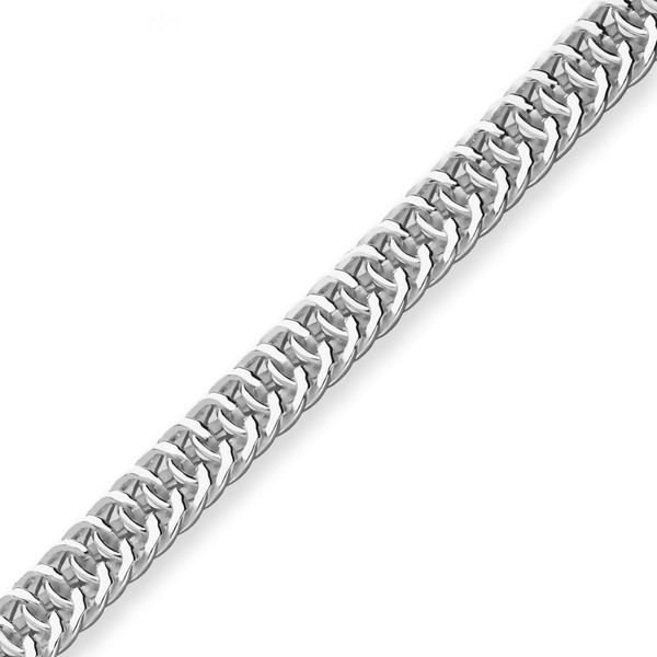 7.3mm Fantasiekette aus 925 Silber 45cm
