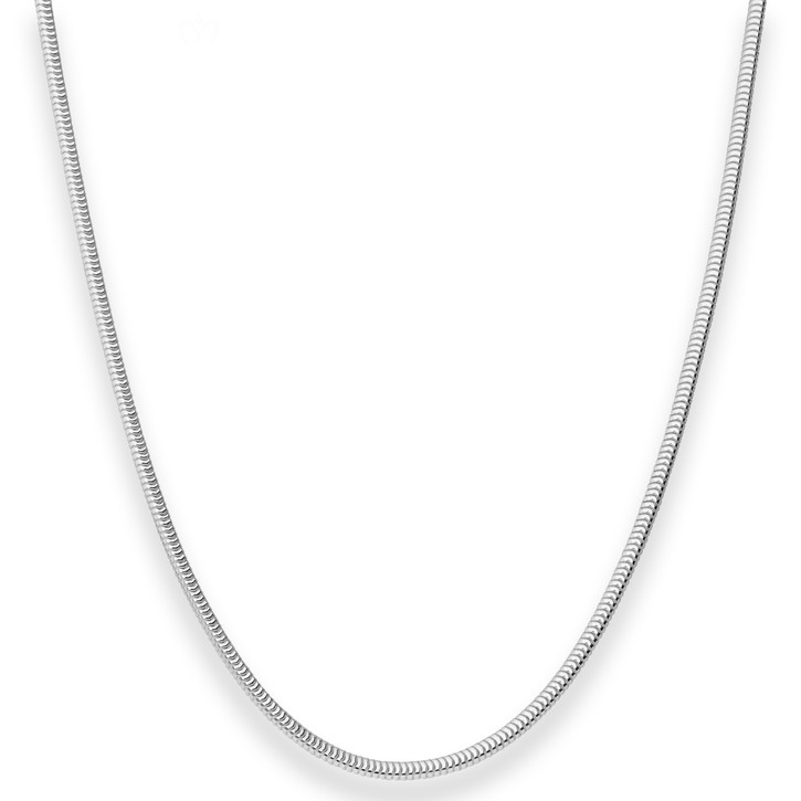 2.2mm Schlangenkette oval aus 925 Silber 50cm