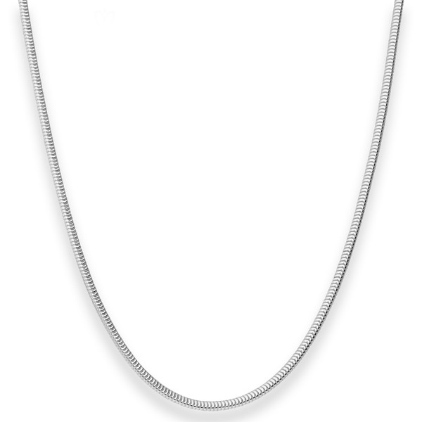 2.2mm Schlangenkette oval aus 925 Silber 50cm