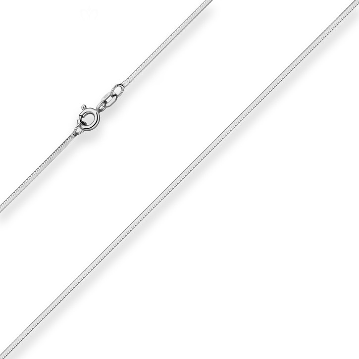 1.2mm Schlangenkette diamantiert aus 925 Silber rhodiniert 45cm