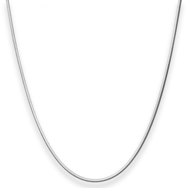 1.4mm Schlangenkette diamantiert aus 925 Silber rhodiniert 45cm