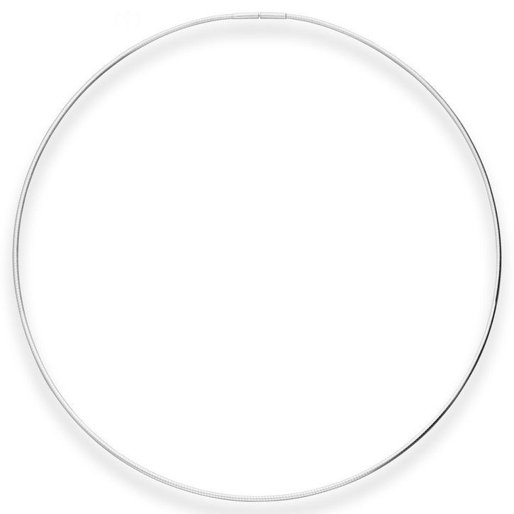 1.5mm Halsreif Omegakette Tondakette aus 925 Silber 45cm