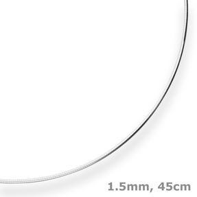 1,5mm Halsreif Halskette aus 925 Silber 45cm