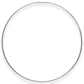 1,5mm Halsreif Halskette aus 925 Silber rhodiniert 45cm