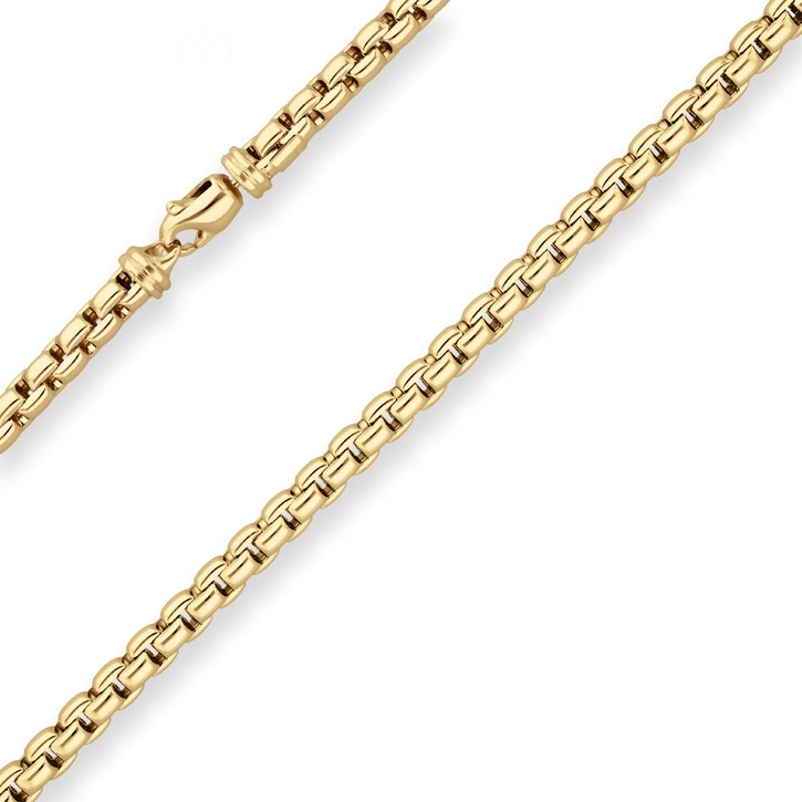 5.5mm Fantasiekette aus 585 Gelbgold 45cm