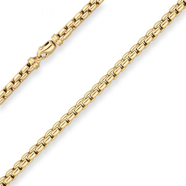 5.5mm Fantasiekette aus 585 Gelbgold 45cm