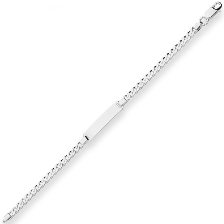 4.7mm Id-Armband Panzerkette Schildband aus 925 Silber 21cm