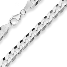 7,8mm Panzerkette Silberkette Collier Halskette aus 925 Silber 55cm