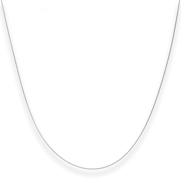 0.8mm Rund-Ankerkette aus 585 Weißgold 42cm mit Zwischenöse