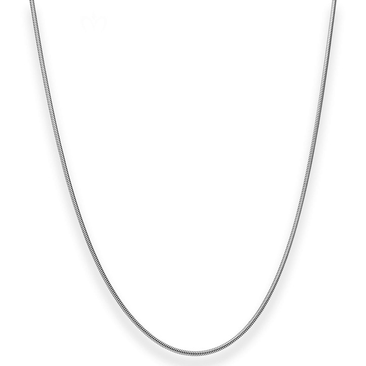 1.4mm Schlangenkette aus 585 Weißgold 45cm