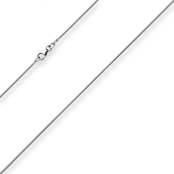 1.1mm Schlangenkette aus 925 Silber rhodiniert 50cm