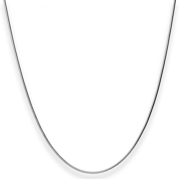 1.1mm Schlangenkette aus 925 Silber rhodiniert 50cm