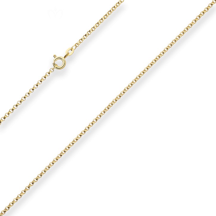 2mm Erbskette aus 585 Gelbgold 42cm