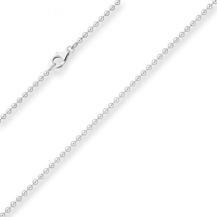 2.5mm Kugelkette aus 925 Silber 50cm