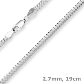 2,7mm Armband Fantasiekette Silberarmband Armschmuck aus 925 Silber 19cm